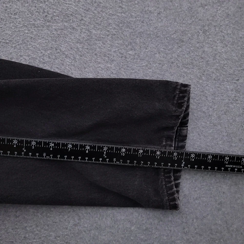 Levis 560 Jeans Mens 42x32 (40x31) Loose Fit Tapered Leg Black Distressed